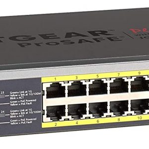 NETGEAR 24-Port Gigabit Ethernet Smart Managed Plus PoE Switch (JGS524PE)
